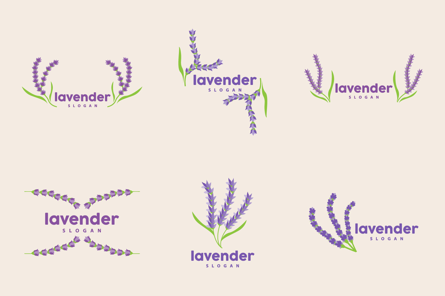 Kit Graphique #416814 Leaf Lavender Divers Modles Web - Logo template Preview