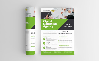Digital Marketing Agency Corporate Branding Workshop Flyer Vector Layout