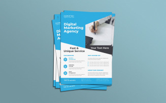 Digital Marketing Agency Corporate Retreat Flyer Template Vector Layout