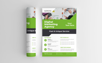 Digital Marketing Agency Corporate Team Building Event Flyer Vector Layout