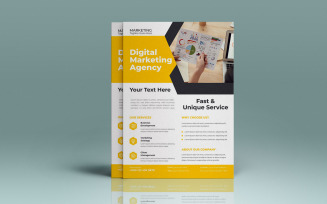 Digital Marketing Agency Corporate Training Workshop Flyer Vector Layout