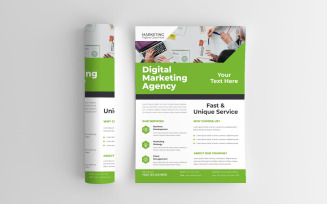 Digital Marketing Agency Financial Planning Services Flyer Vector Layout
