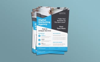 Digital Marketing Agency Financial Services Advertisement Flyer Vector Layout