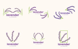 Lavender Logo Elegant Purple Flower PlantV12
