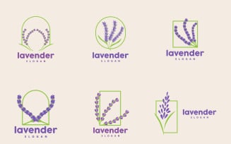 Lavender Logo Elegant Purple Flower PlantV6