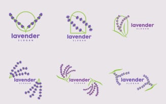 Lavender Logo Elegant Purple Flower PlantV9