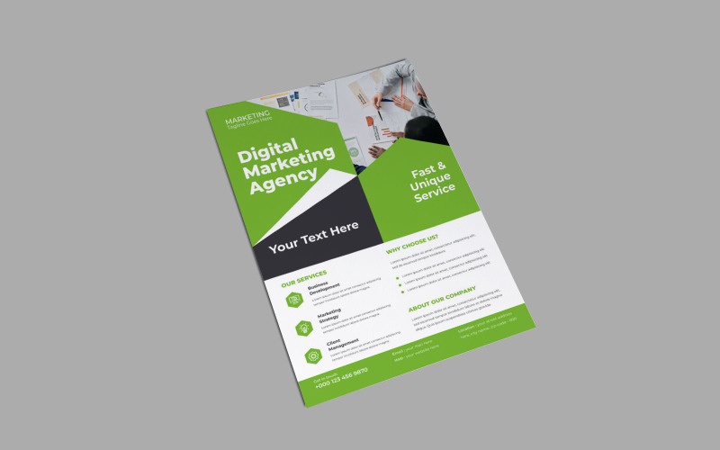 Digital Marketing Agency New Business Mentorship Program Flyer Vector Layout Corporate Identity