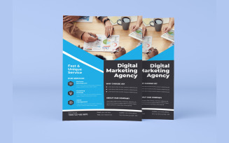 Digital Marketing Agency New Professional Services Flyer Design Vector Layout