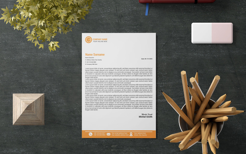 Letterhead, Creative Letterhead, Minimalist Corporate Identity