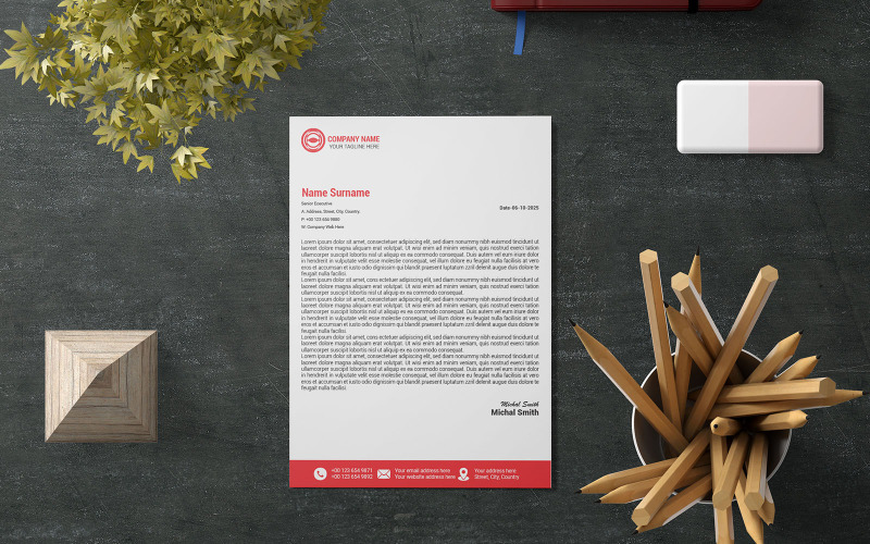 Letterhead Design, Creative Letterhead, Modern Letterhead(180) Corporate Identity