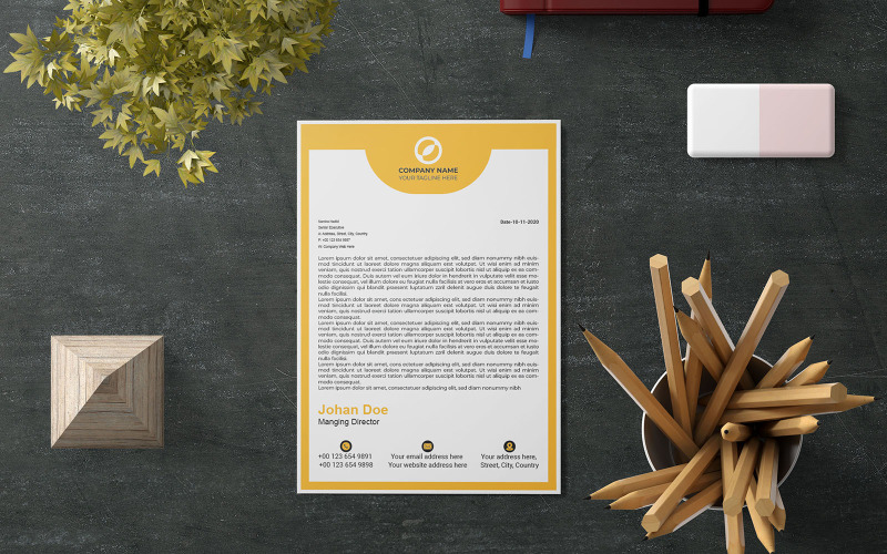 This is a Corporate Letterhead Design Template. Corporate Identity