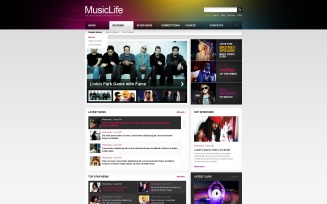 Music Portal PSD Template