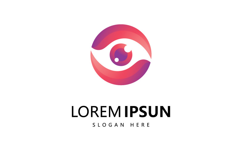 Colorful eye care Health eye logo Template. Icon symbol V2 Logo Template