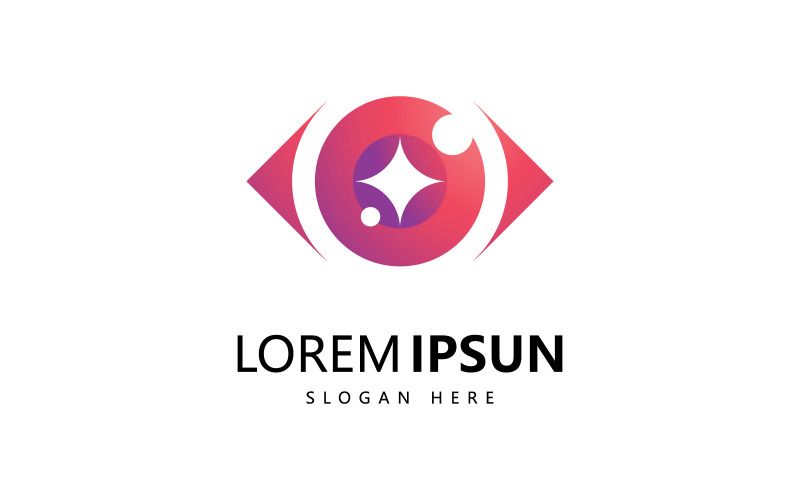 Colorful eye care Health eye logo Template. Icon symbol V4 Logo Template