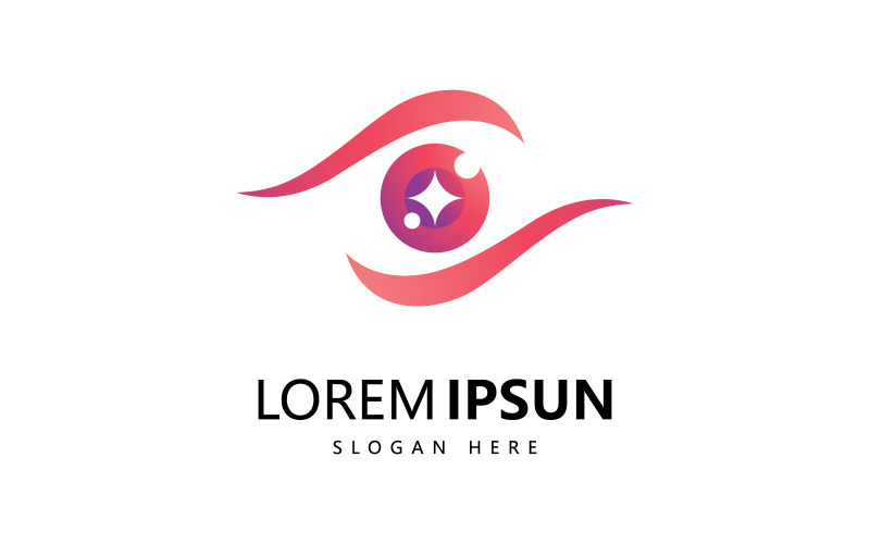 Colorful eye care Health eye logo Template. Icon symbol V5 Logo Template