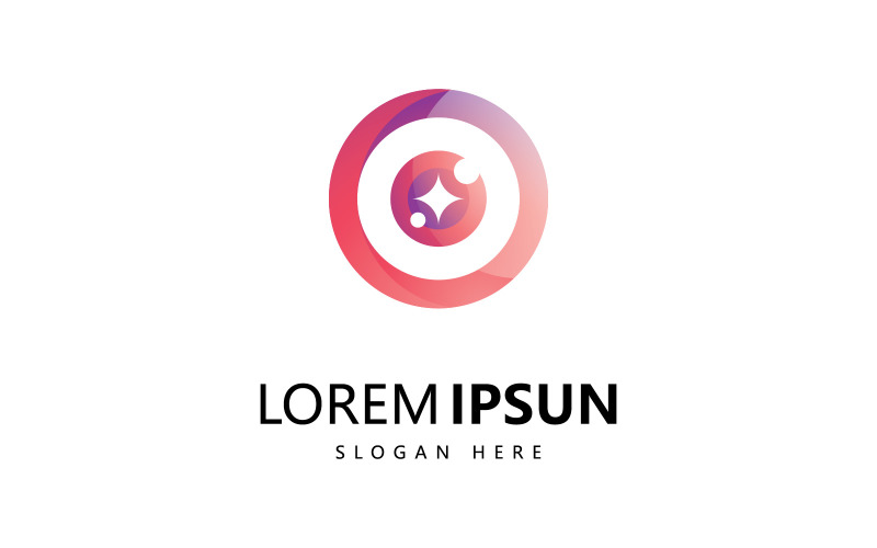 Colorful eye care Health eye logo Template. Icon symbol V8 Logo Template