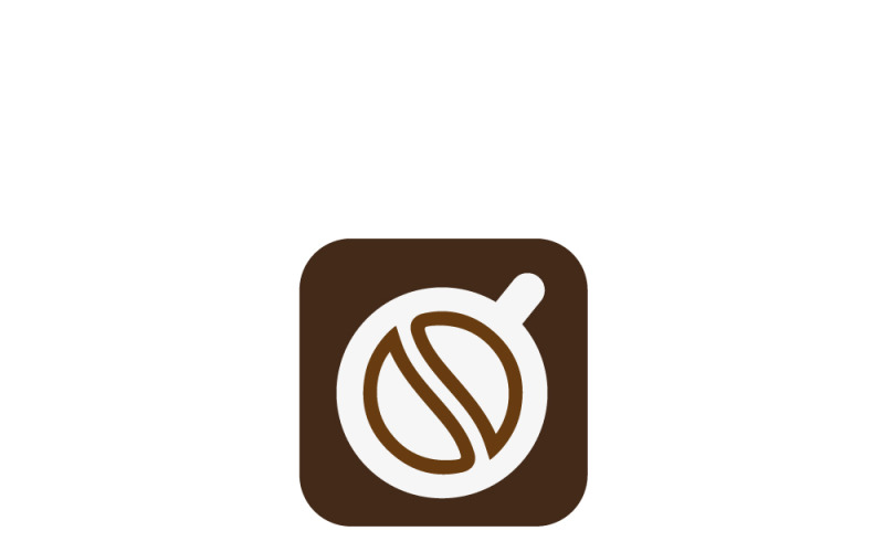 Minimalist Coffee Cup Bean Logo Design Elegant Icon Logo Template