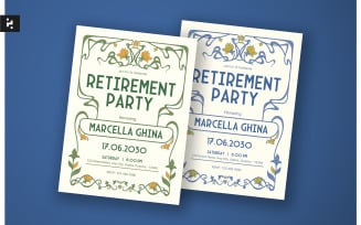 Retirement Party Invitation Art Nouveau