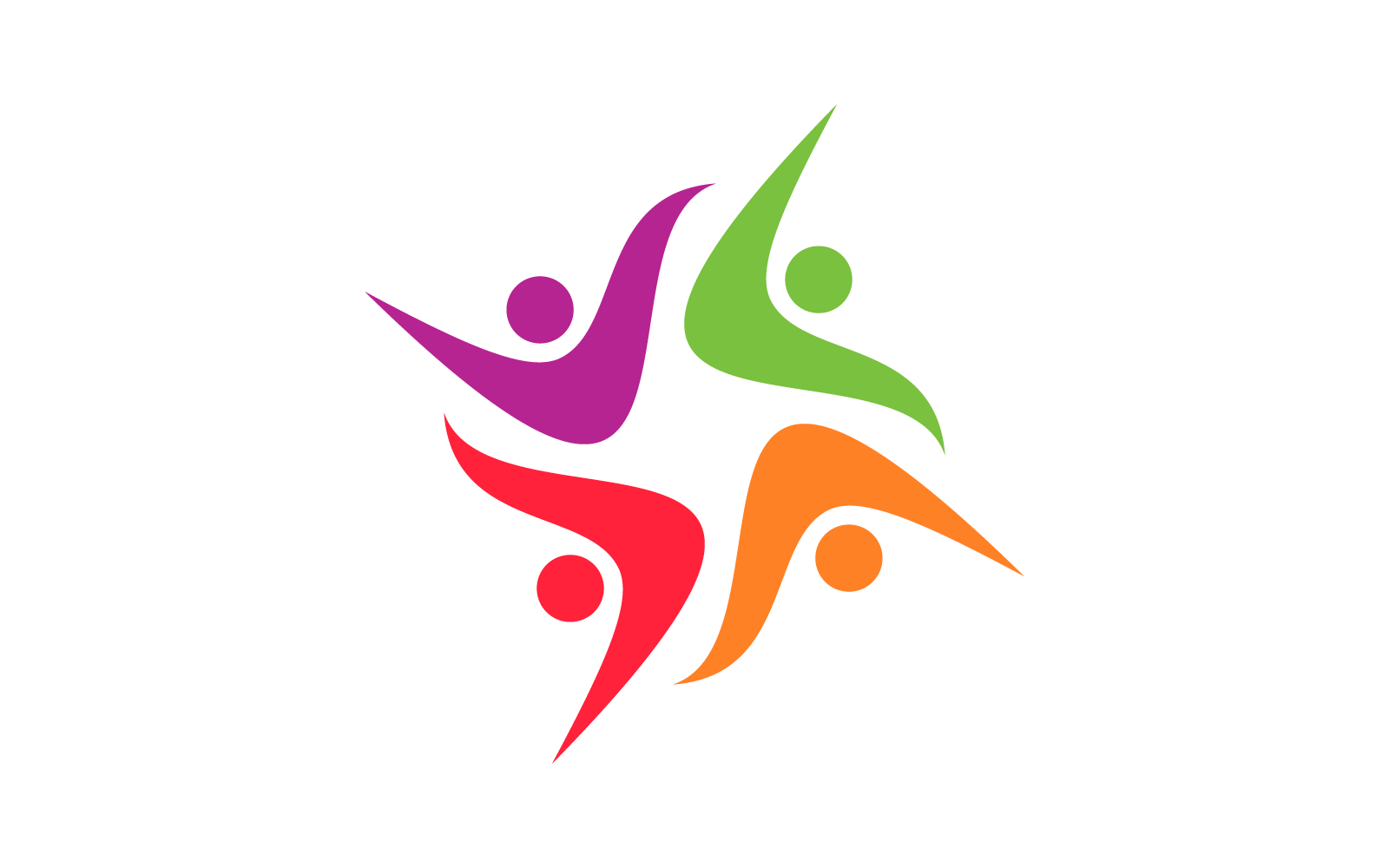 Design plat de logo communautaire et social