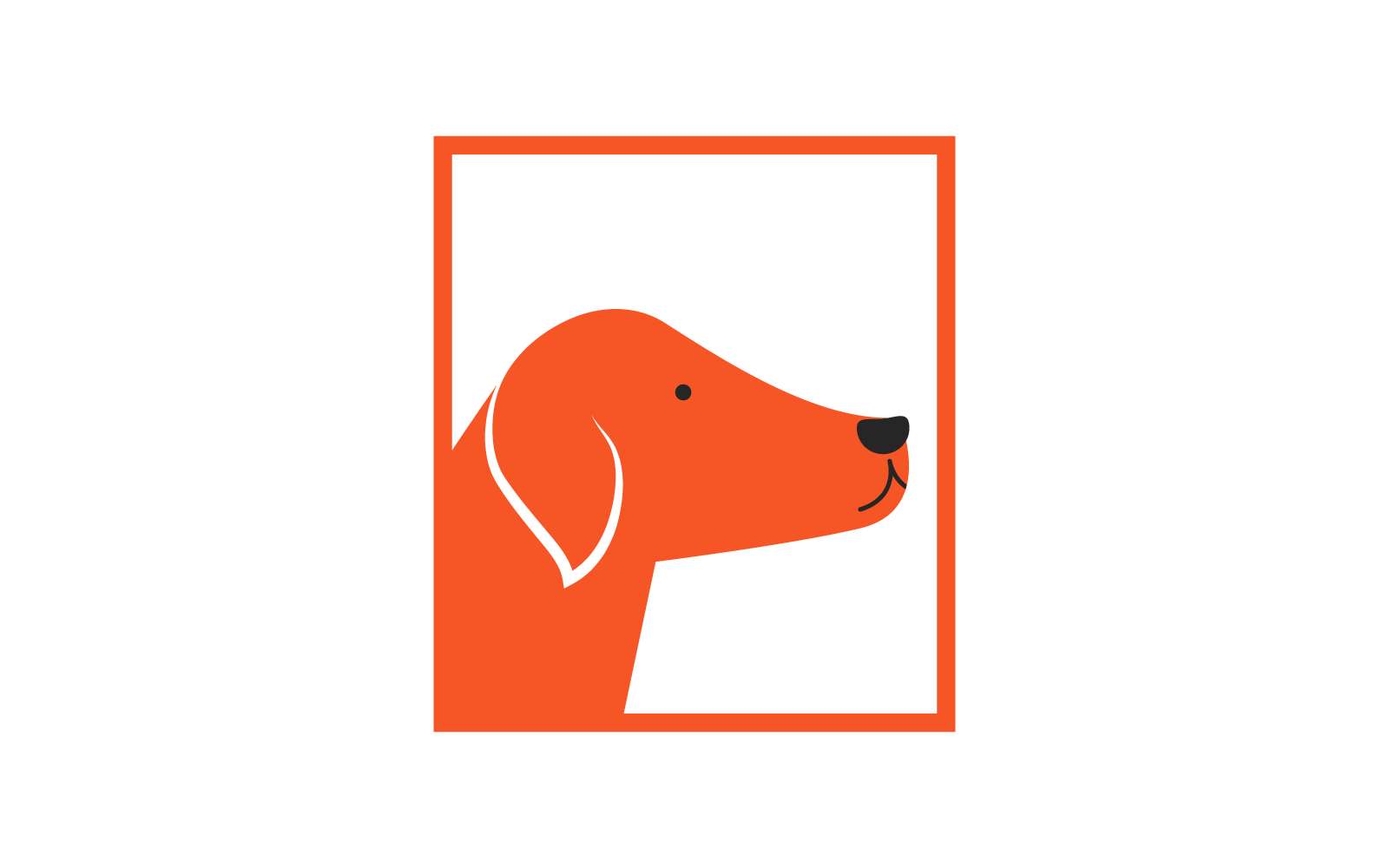 Dog head logo illustration vector flat design