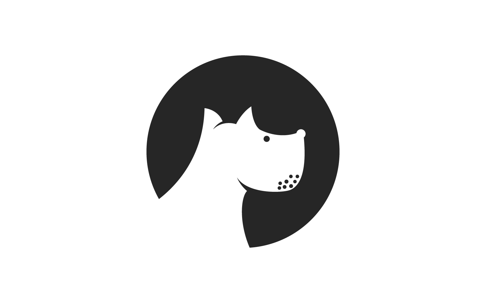 Dog illustration vector flat design