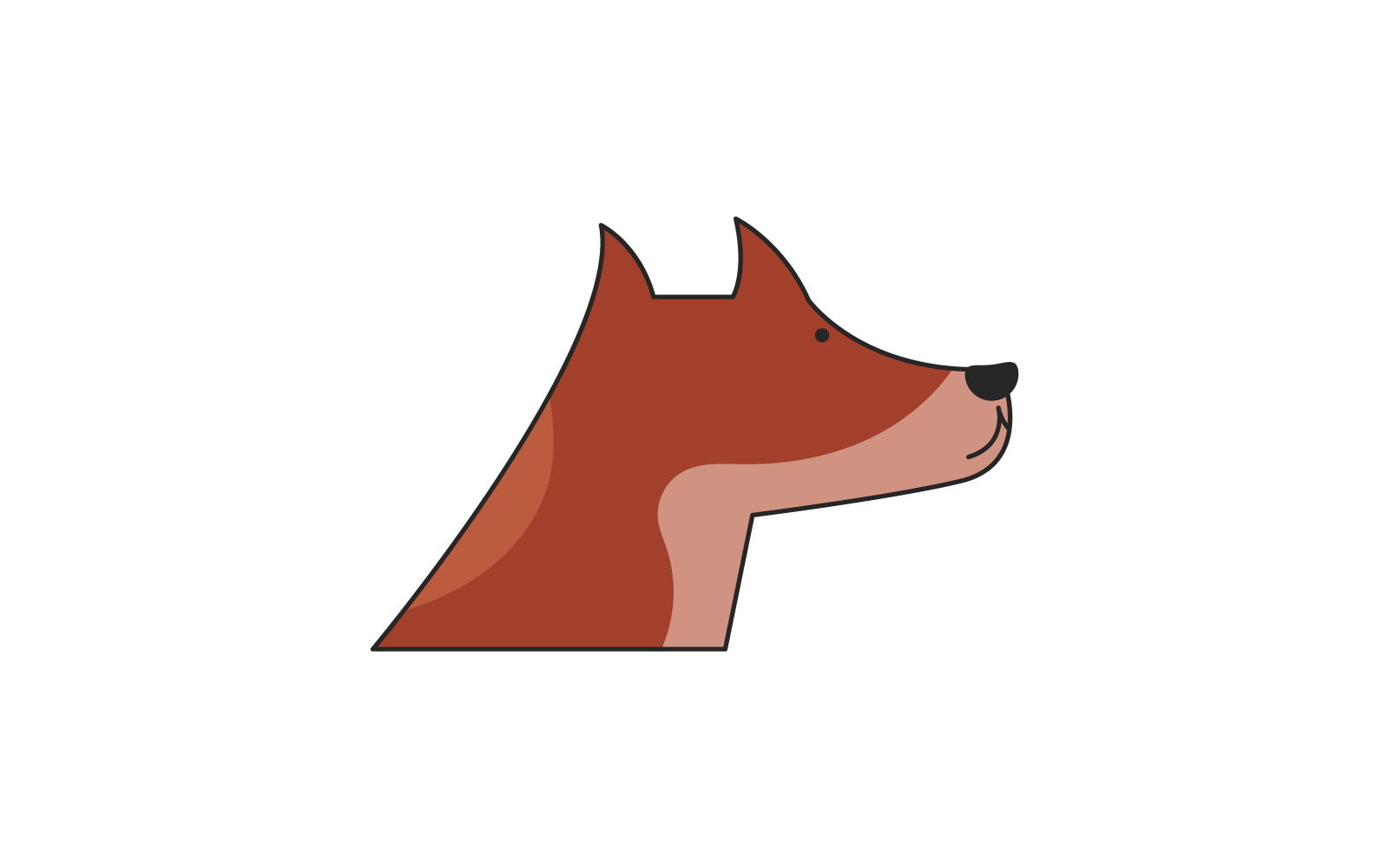 Dog logo illustration flat design