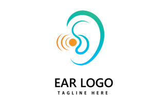Ear,hearing logo icon vector design V1
