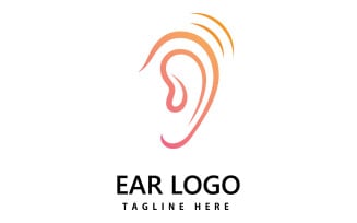 Ear,hearing logo icon vector design V4