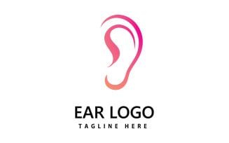 Ear,hearing logo icon vector design V6