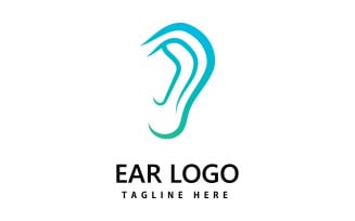 Ear,hearing logo icon vector design V7