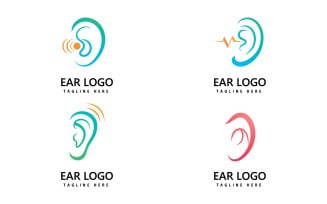 Ear,hearing logo icon vector design V9