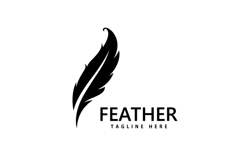 feather logo vector design template V1 Logo Template