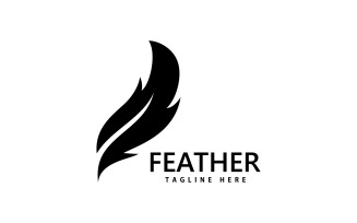 feather logo vector design template V4