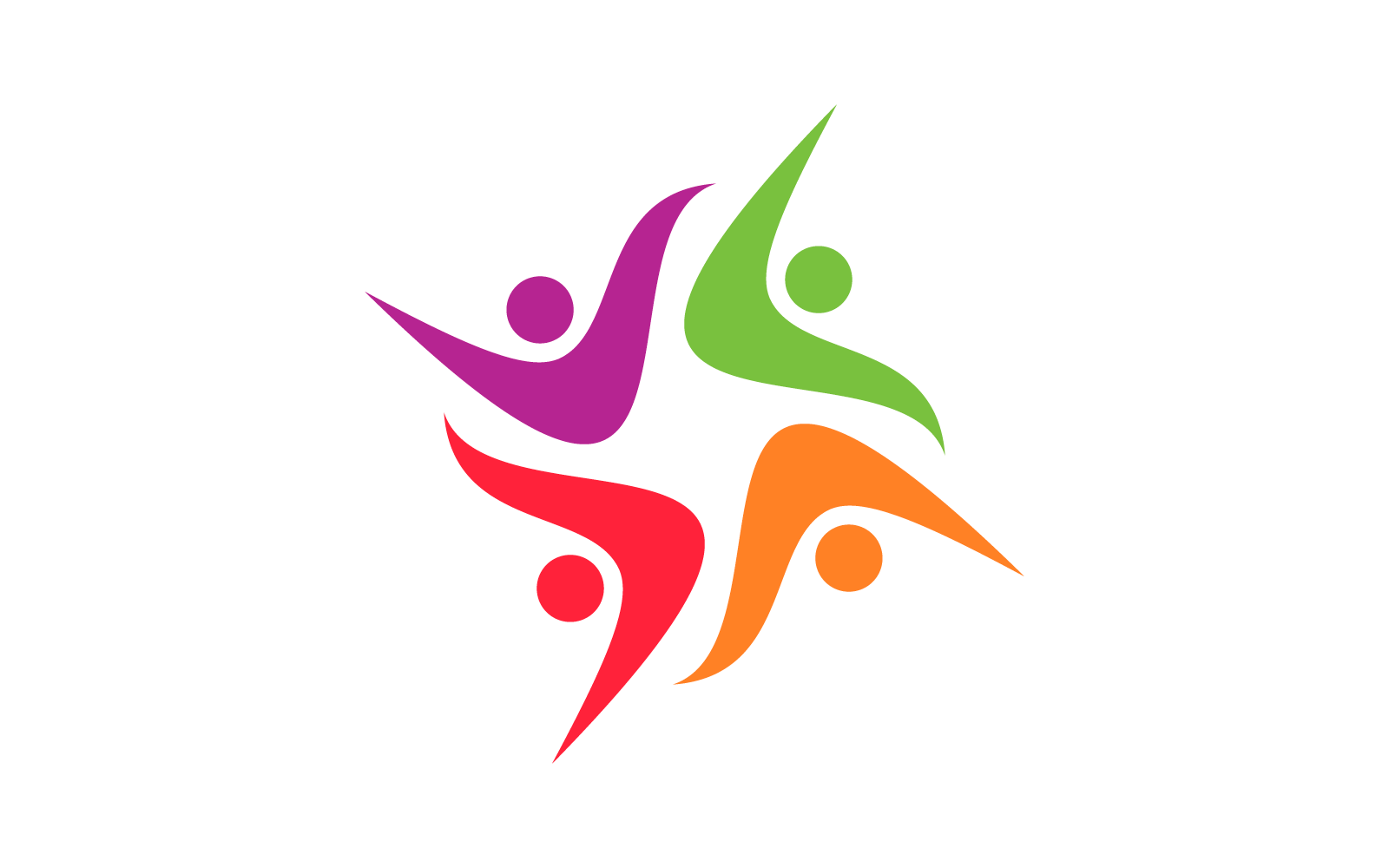 Gemeenschaps- en sociaal logo plat ontwerp
