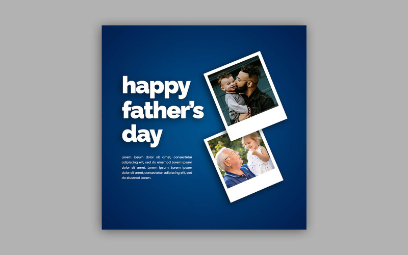 Happy Fathers Day Social Media Post Template
