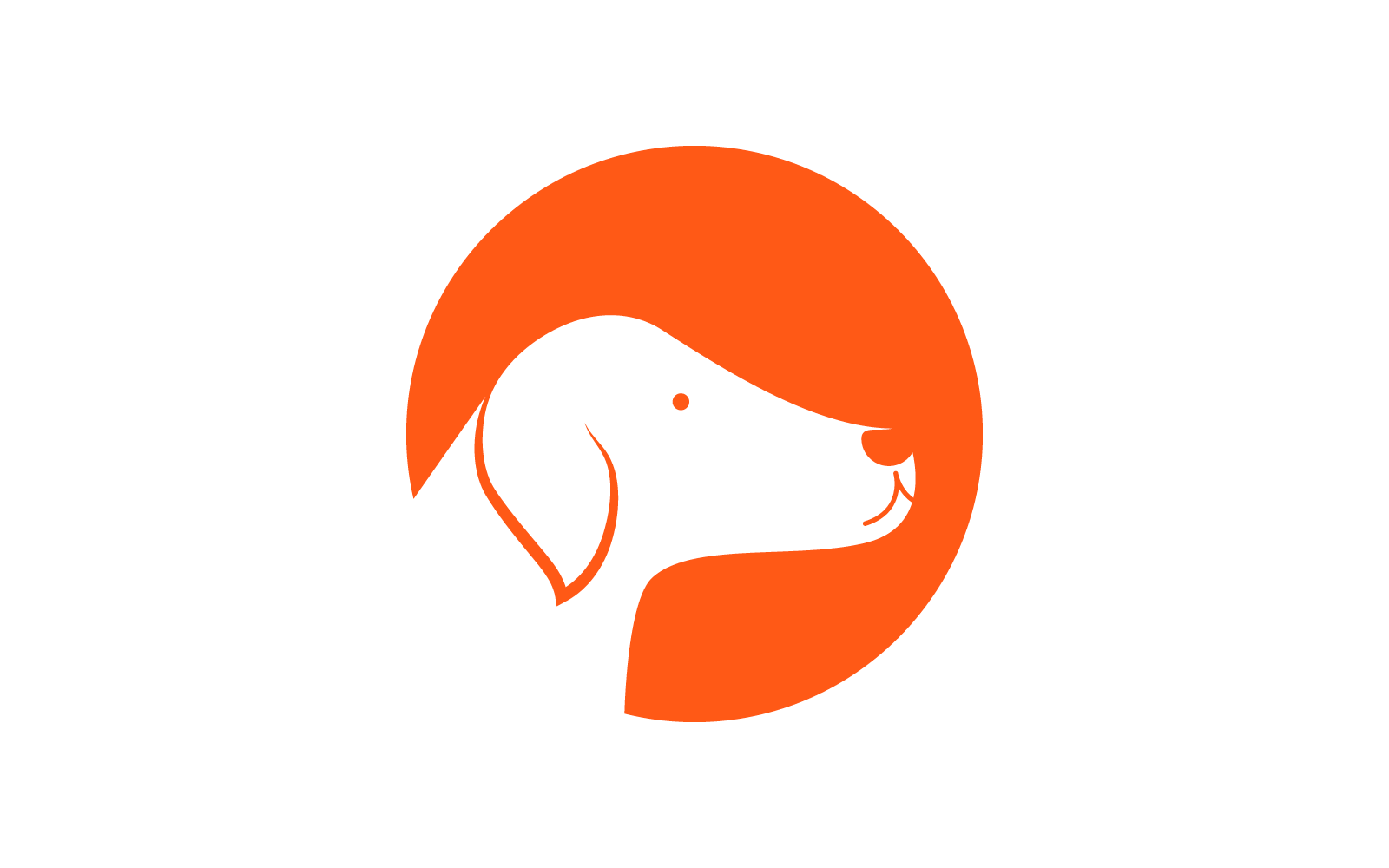 Hundekopf-Illustrationsvektor flaches Design