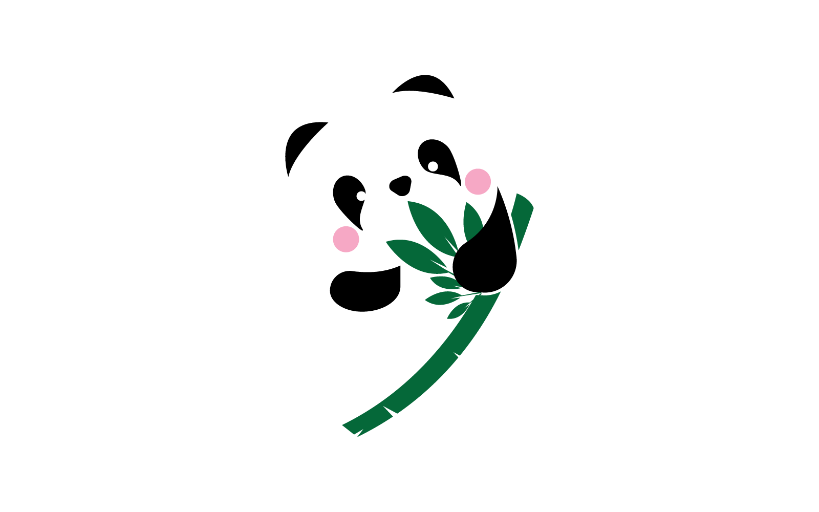 illustration du modèle de conception vectorielle du logo panda