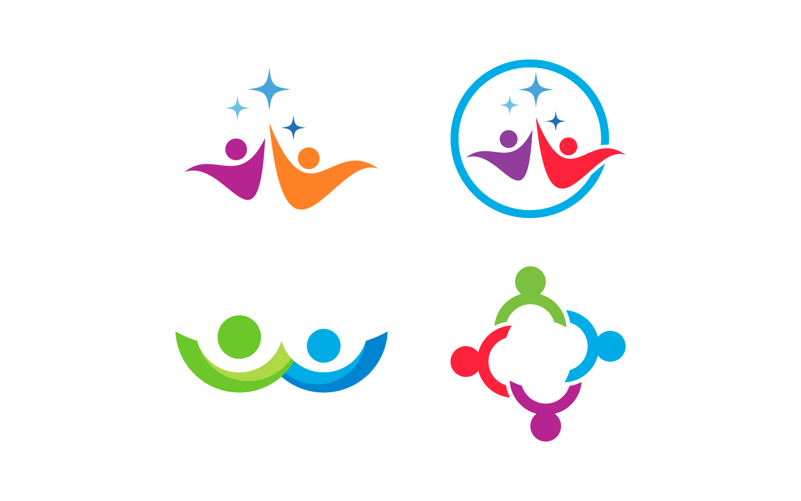 Komunitní péče Logo šablony vektor