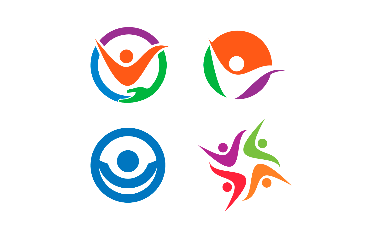 Leadership, success, and teamwork concept Logo Template