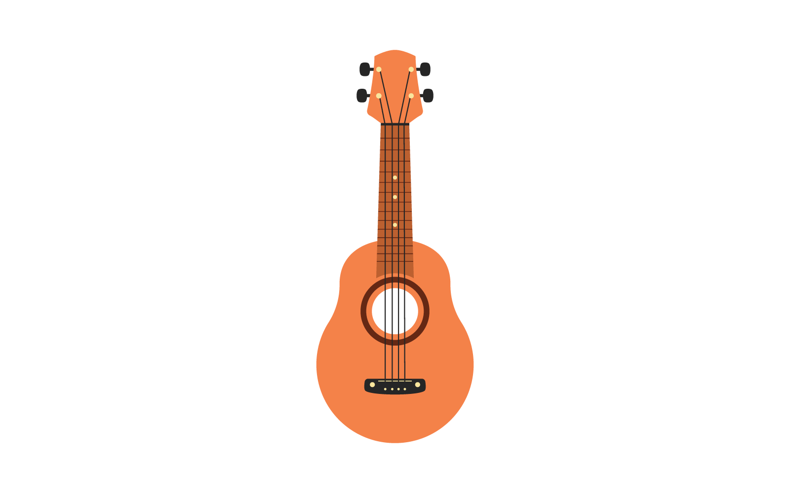 Modello di design piatto dell&amp;#39;icona vettoriale dell&amp;#39;illustrazione dell&amp;#39;ukulele