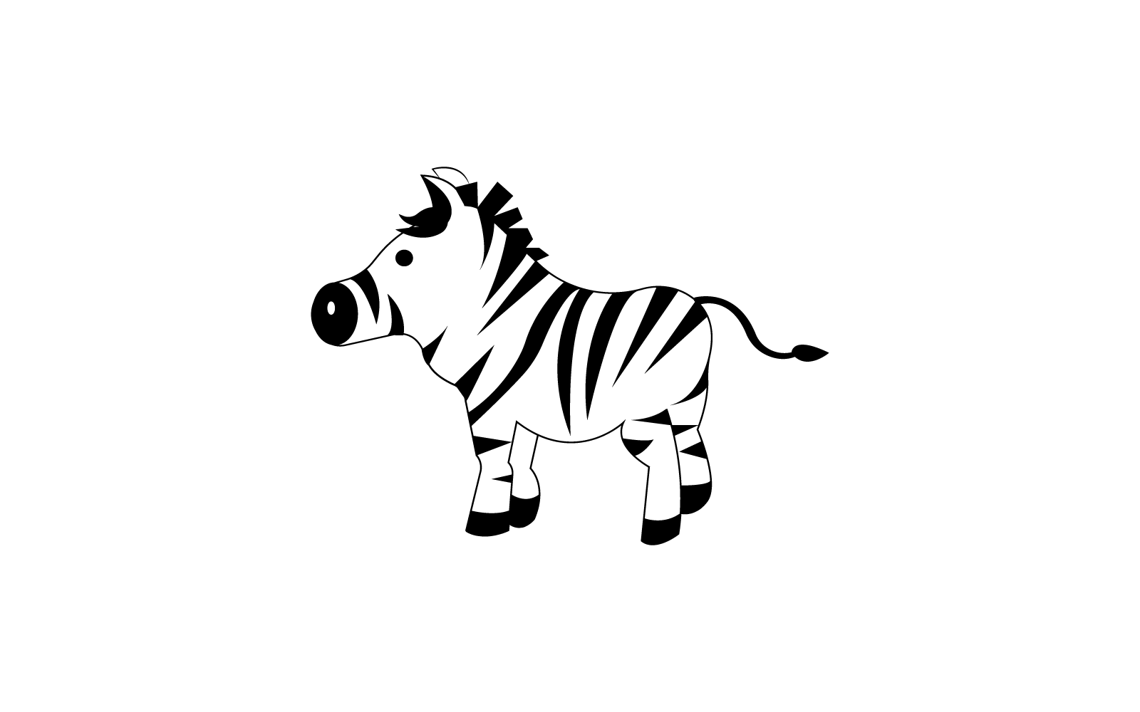 modello di disegno vettoriale del logo zebrato