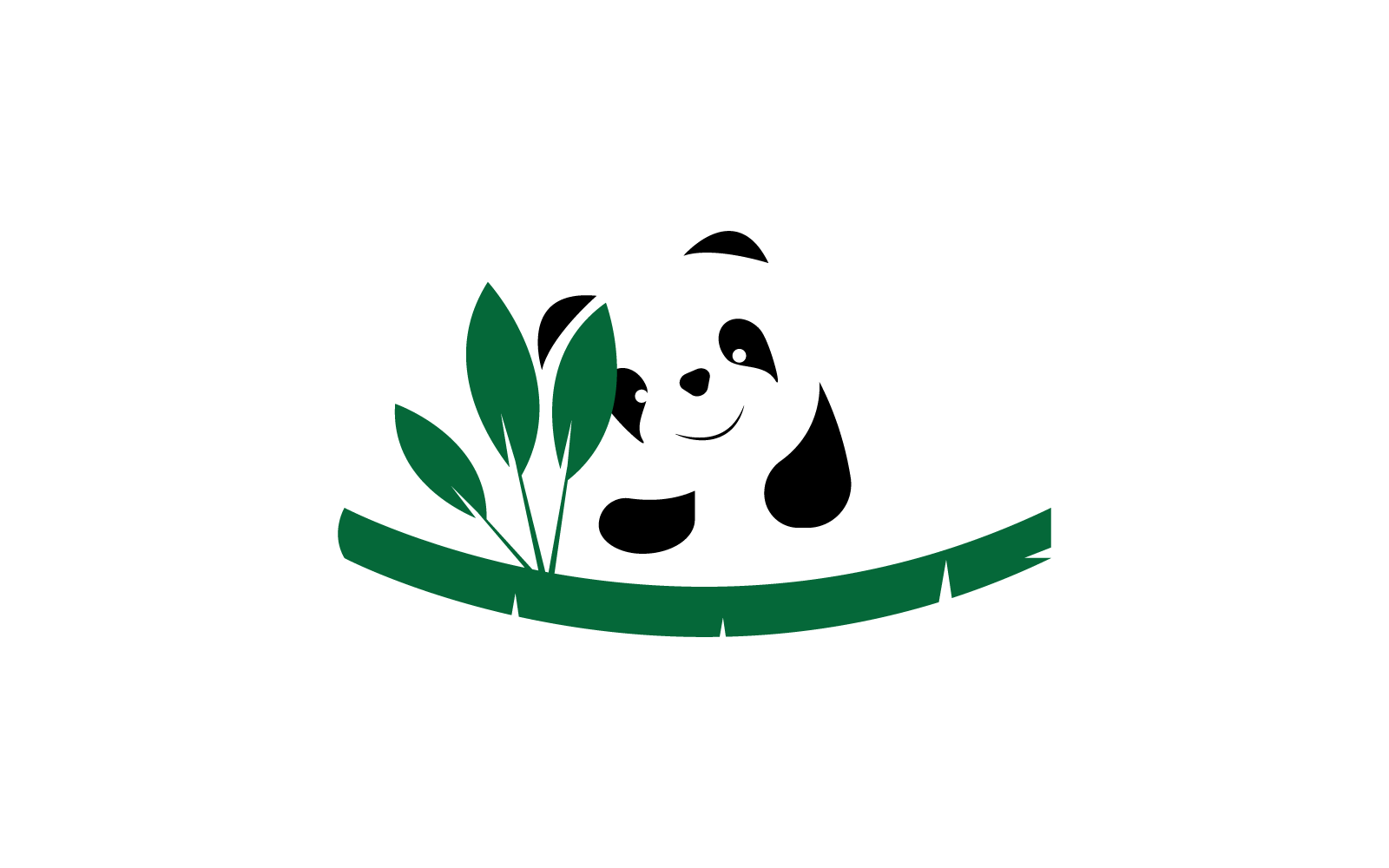 modello di illustrazione del disegno vettoriale del logo panda