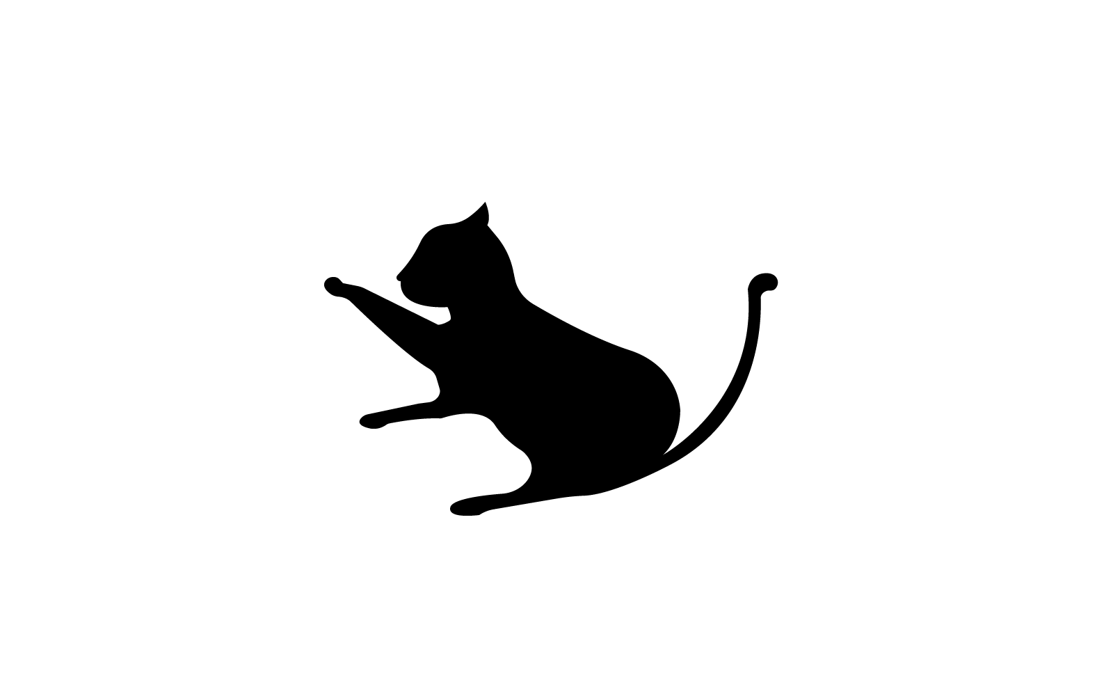 modello vettoriale di disegno dell&amp;#39;illustrazione del logo del gatto
