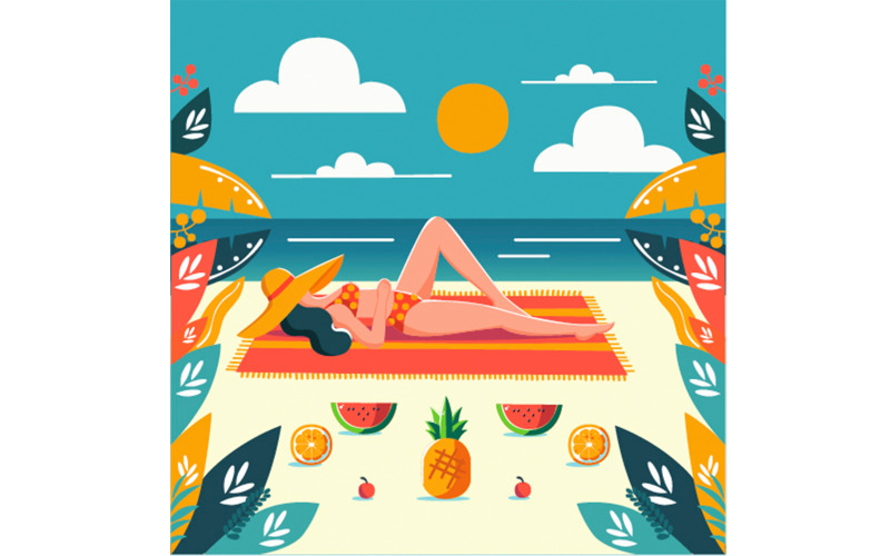 Summer Digital Art Illustration