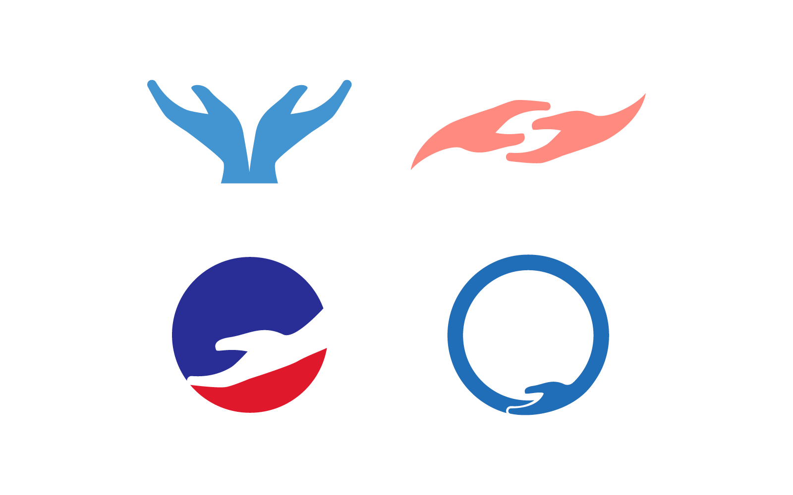Vektorový design šablony loga péče o ruce