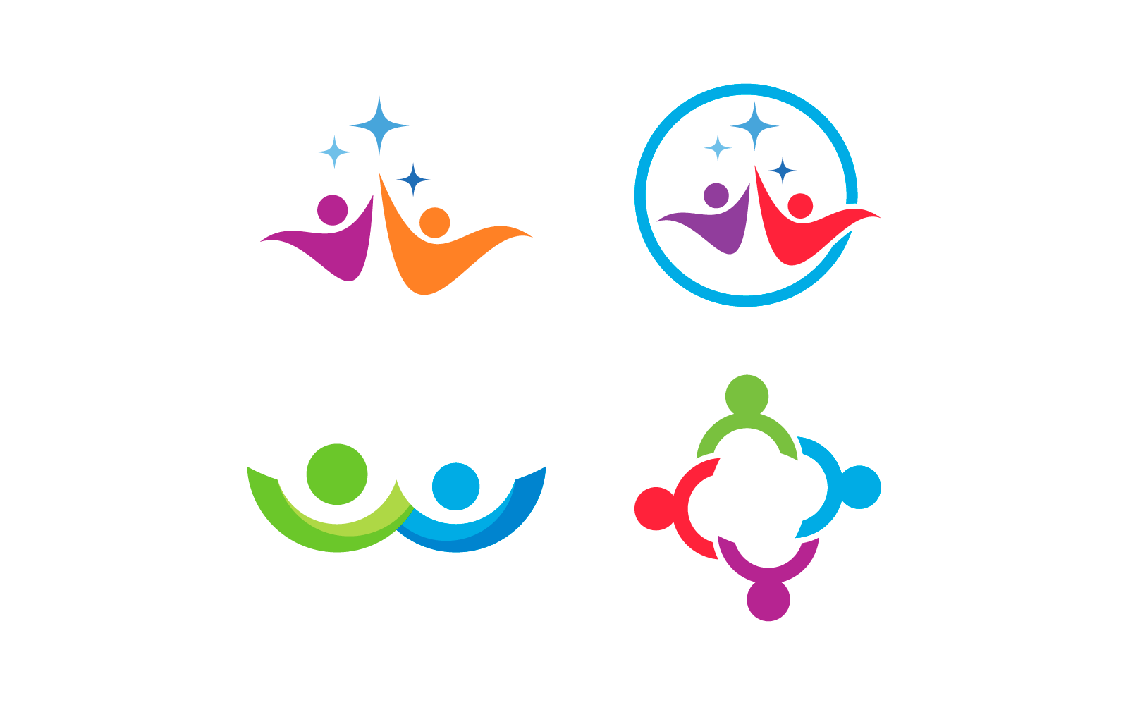 Vettore modello logo per l&amp;#39;assistenza comunitaria