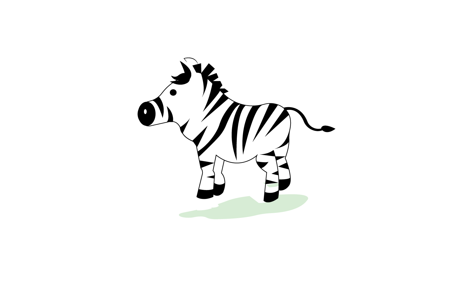 zebra logo vector platte ontwerpsjabloon