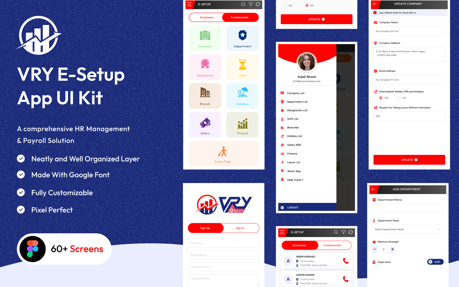 E-Setup Management App UI Kit