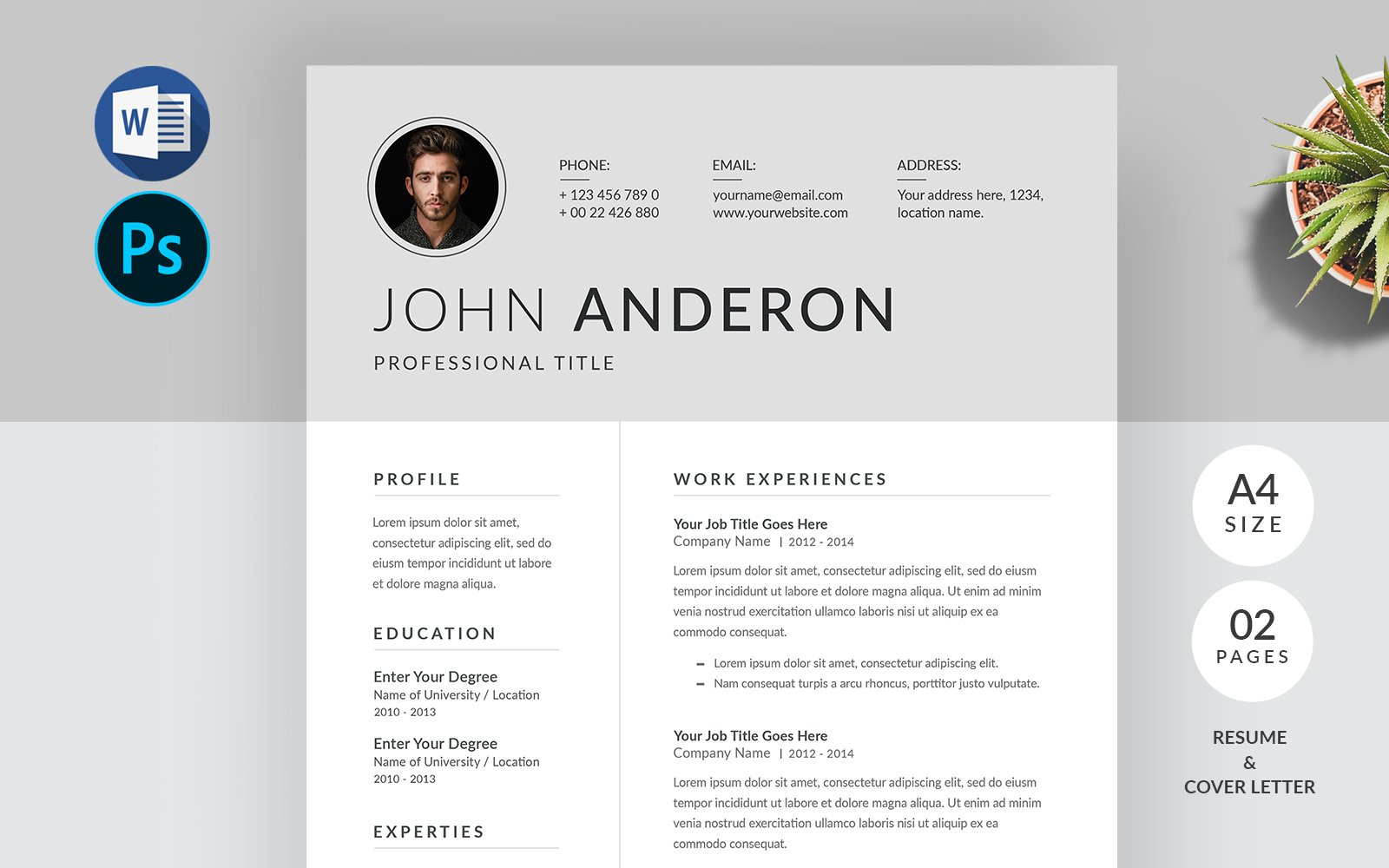 Kit Graphique #417260 Resume Clean Divers Modles Web - Logo template Preview