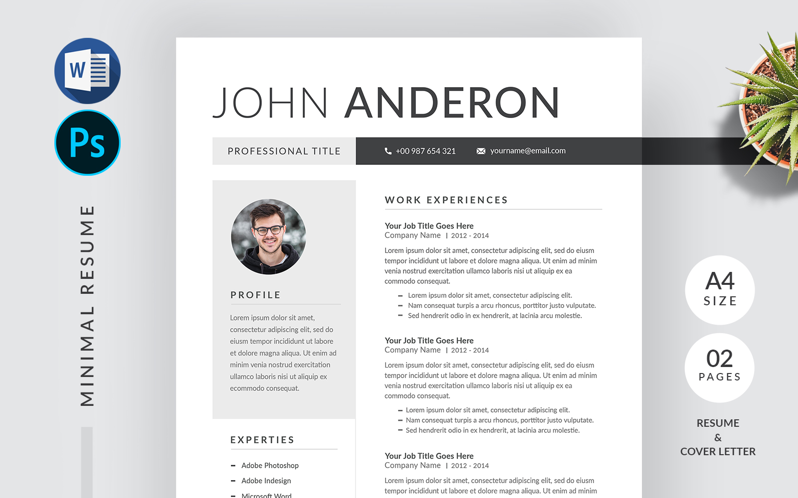 Template #417262 Clean Resume Webdesign Template - Logo template Preview